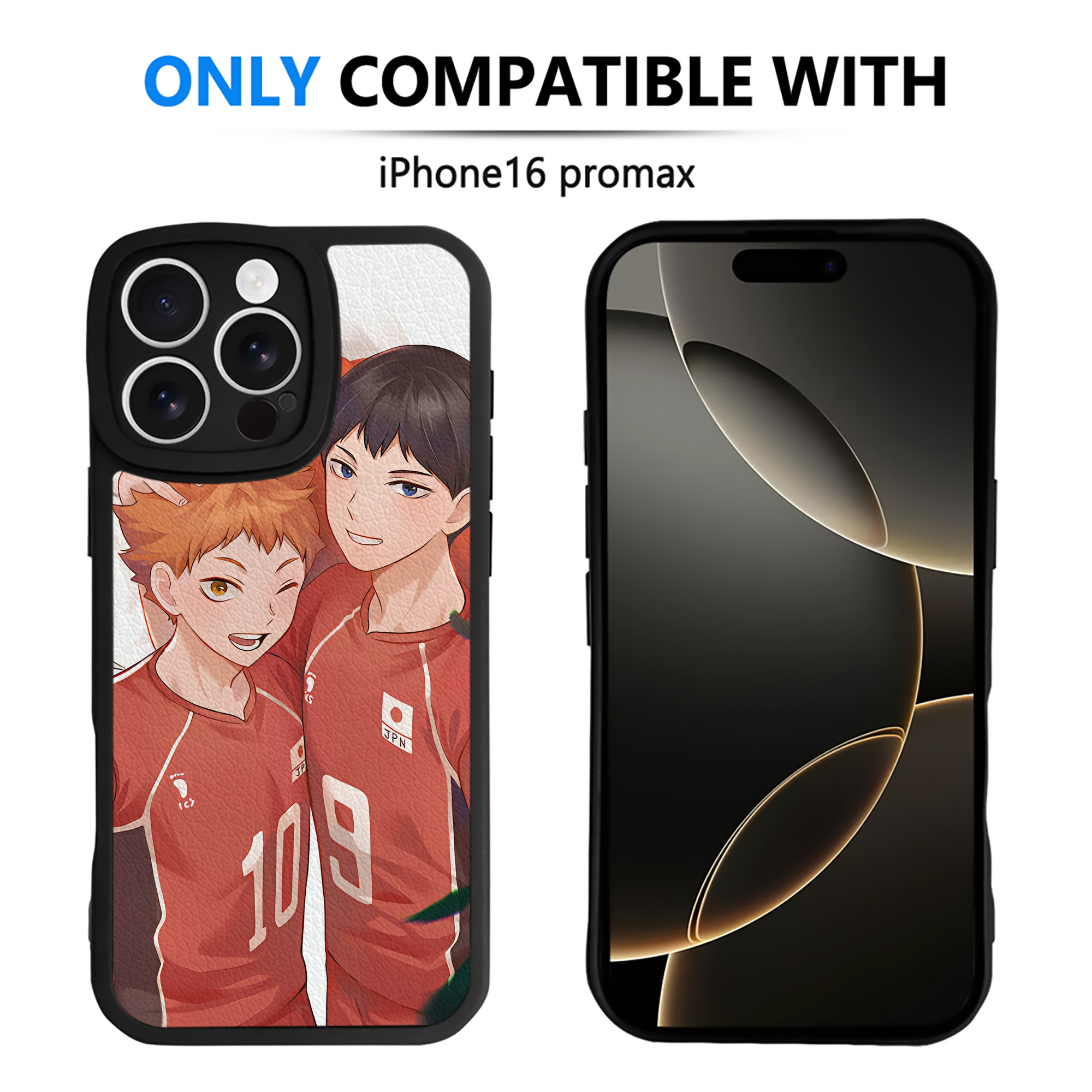 （画像用） ハイキュー!! Haikyu!! 【iPhone 16シリーズ対応】シリコンスマホケース（レザー調） 材質：シリコン